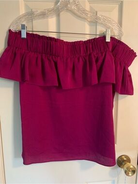 Express Women's Berry Off-Shoulder Blouse